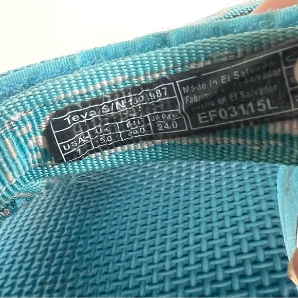 TEVA Women's Original Universal Sandal size 7M boho Lizard blue summer resort - Picture 8 of 8